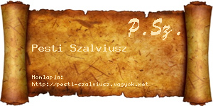 Pesti Szalviusz névjegykártya